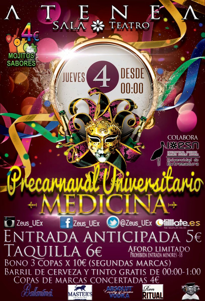 Zeus_UEx's tweet photo. Este JUERNES se disfraza de Universitario Don Carnal en Atenea
#CarnavalTeQuiero
#BenditaVidaUniversitaria https://t.co/9huPlTZkRK