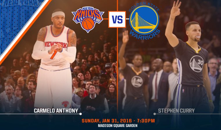 It's the #Knicks and Warriors at 7:30 on <a href="/MSGNetworks/">MSG Networks</a>! #NYKvsGSW