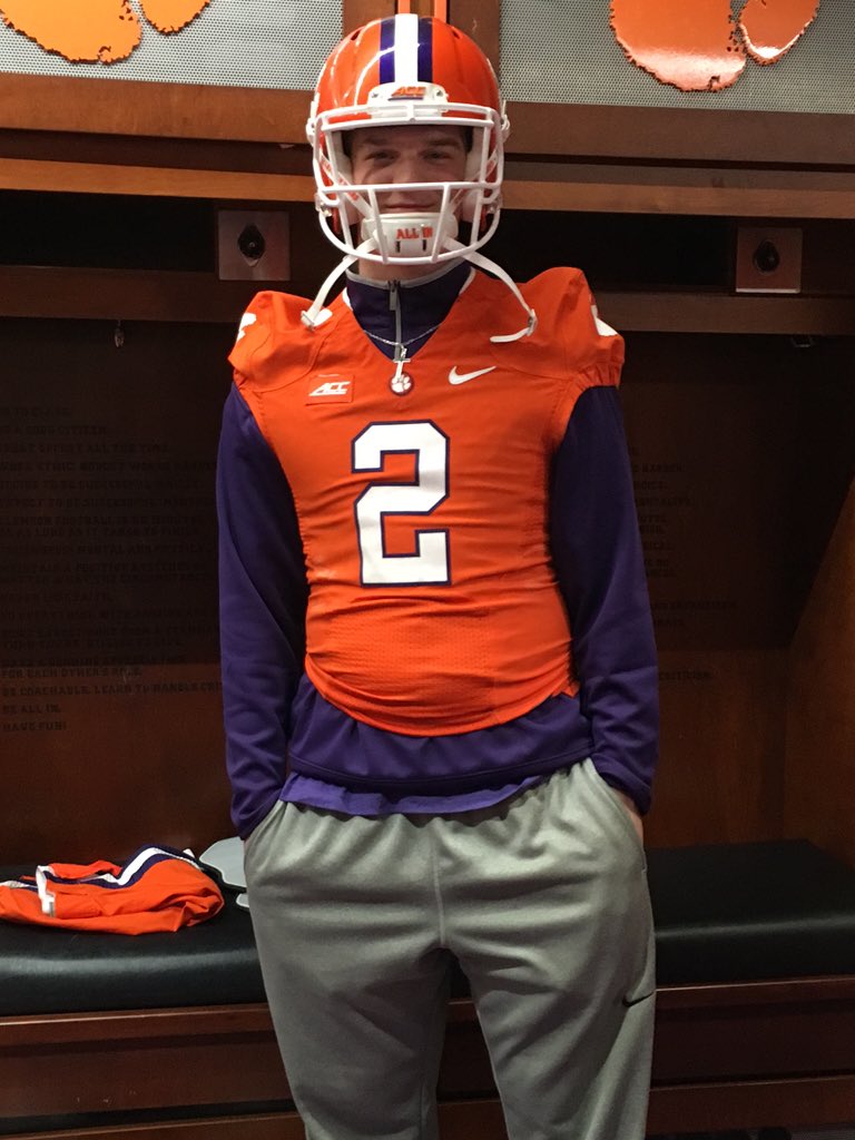 GHSRecruits's tweet photo. QB Chase Brice @CBrice_2 enjoying JR day at Clemson #allin https://t.co/TbFJUqPo0n