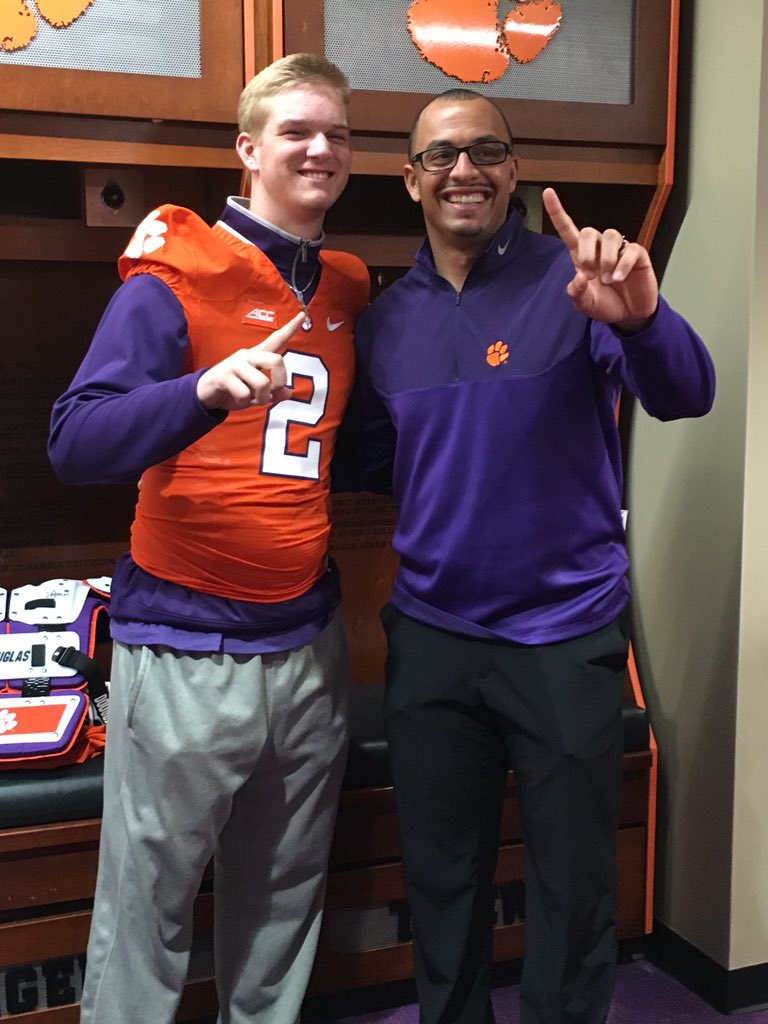 GHSRecruits's tweet photo. QB Chase Brice @CBrice_2 enjoying JR day at Clemson #allin https://t.co/TbFJUqPo0n