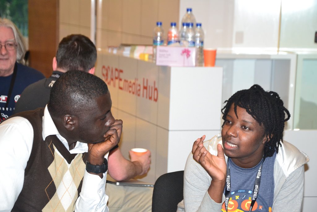 tyfagbohun's tweet photo. Discussing connected device ideas with a community Leader at #mozsummit. Super awesome listening to ideas #iotafrica https://t.co/GzkEuPIgh9