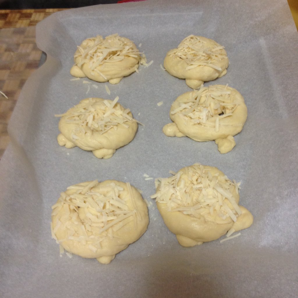 kmmaher's tweet photo. The garlic Parmesan pretzels before going into the oven #RomBakeOff https://t.co/noaQ0OBzRM