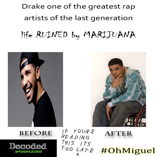 Decodedpodcast's tweet photo. Sometimes we have ZERO chill... #savage #ViewsFromThe6 #ohmiguel https://t.co/I4TGMVC0f5