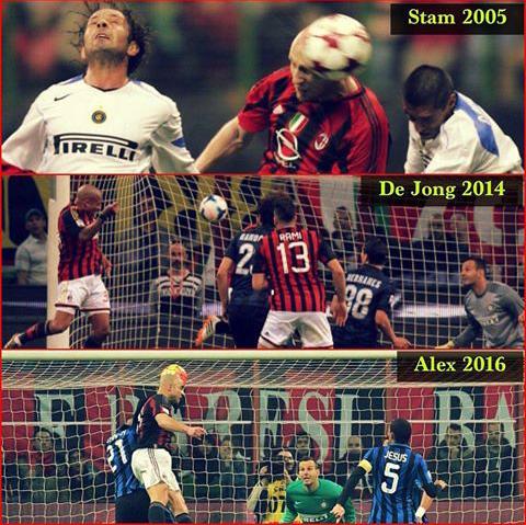 WorldACMilan's tweet photo. Stam en 2005.
De Jong en 2014.
Alex en 2016.
#ForzaMilan #DerbyMilano #MilanoSiamoNoi https://t.co/eYqwCTje6p