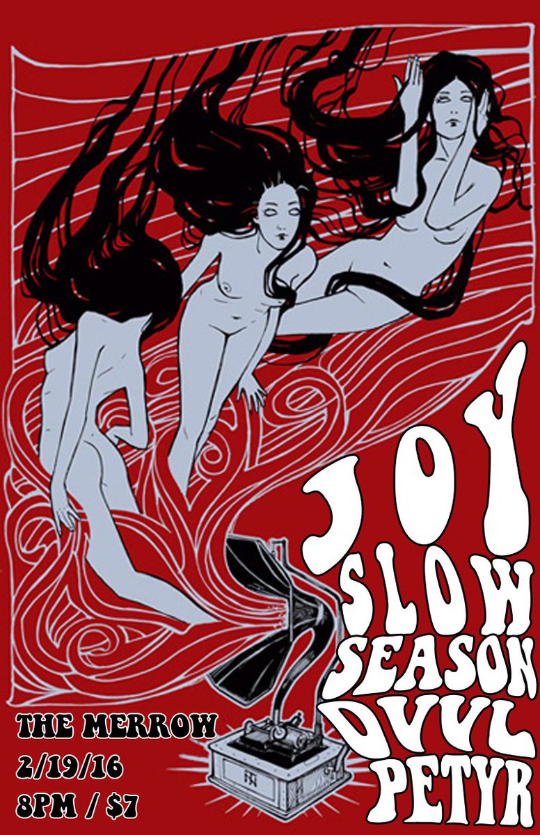 TheMerrowSD's tweet photo. Friday (2/19): #JOY (@teepeerecords), @SLOWSEASONmusic, #OVVL + #PETYR! $7 advance tix: https://t.co/HAMDIcsAqm https://t.co/EhJl149rip