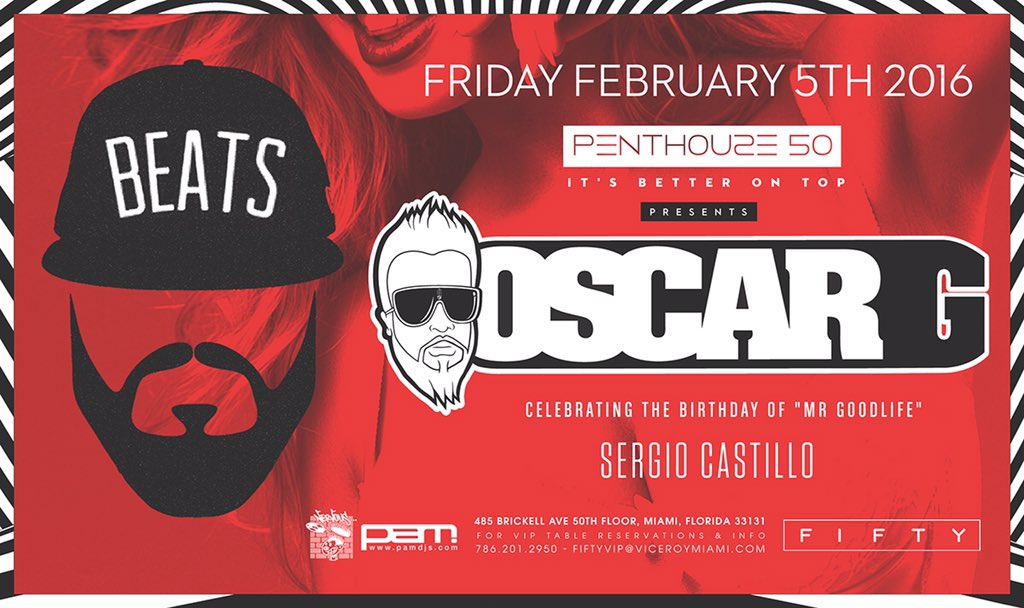 djoscarg305's tweet image. 🔊
Friday | Feb 5
@FIFTYMiami 
#RooftopPool 
@viceroymiami 
#BEATS 

info/tix:
wantickets.com/Events/ShowEve…
