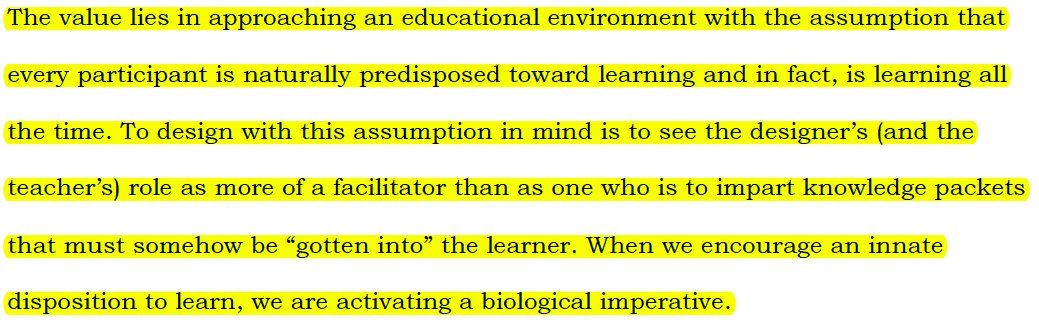 uppy01's tweet photo. "When we encourage an innate disposition to learn, we are activating a biological imperative" https://t.co/dTGKi37epj