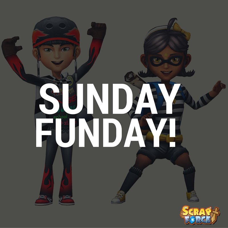 scrapforcegame's tweet photo. The reason it's called Sunday Funday is because we've spent the whole day playing Scrap Force! https://t.co/PLgfpDHfWq