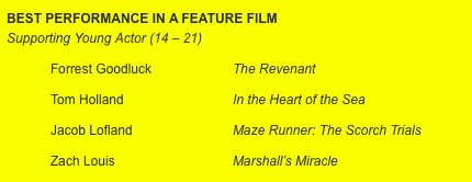 marshall_dog's tweet photo. CONGRATS @ZachLouis4Realz for Best Performance nom by @YoungArtistAwds for his role in MARSHALL'S MIRACLE! Bravo! https://t.co/XeNZ65lgZY