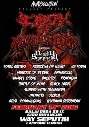 SCREAM OF REVOLUTION! 14 februari 2016 bareng <a href="/Deadly_official/">Deadly Symphony</a> <a href="/FONbeatdownHC/">FREEDOM OF NIGHT HC</a> see you yaah !