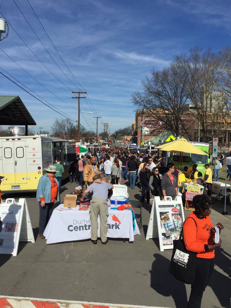 JeffreyLPaine's tweet photo. Food Truck Rally today a block from @DudaPaine. Durham has become a great place! https://t.co/fSFKtXttzd