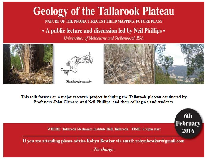 StrathCreekLG's tweet photo. Attention geology nuts - Neil Phillips presents the Geology of Tallarook (&amp; King Parrot Creek valley) this Saturday https://t.co/Oyb6dmeNB7