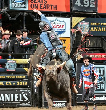Statement made. 

<a href="/TannerByrne/">Tanner Byrne</a> conquers Doc Mosely for 86.5 points and the event win!! #PBRANA