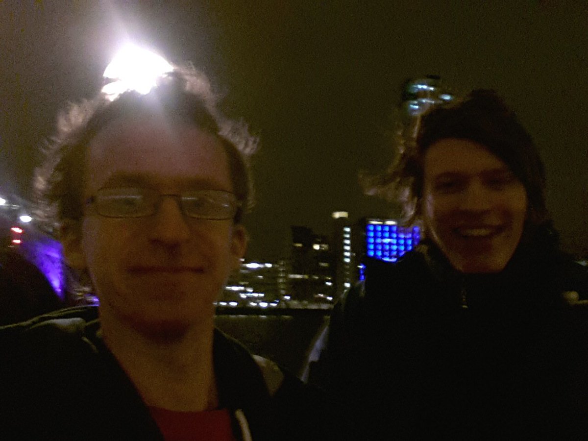 King_Rockhammer's tweet photo. Great fun meeting @AORJames this evening! Apologies for the camera quality and hair #NiceWind https://t.co/4smROKghbh