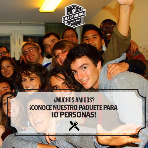 AladeVolada's tweet image. ¡Pregunta por nuestros paquetes para 10 personas! :)