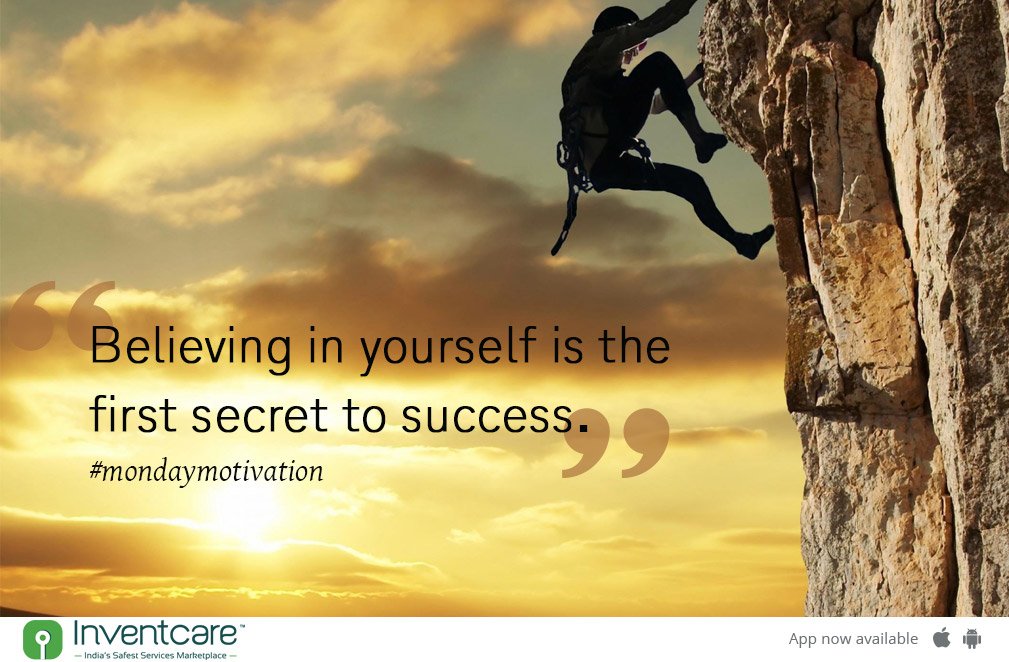 InventcareApp's tweet photo. Hello #Monday, Be Awesome. #mondaymotivation RT if you #believeinyourself ! https://t.co/OO76j1GUs3