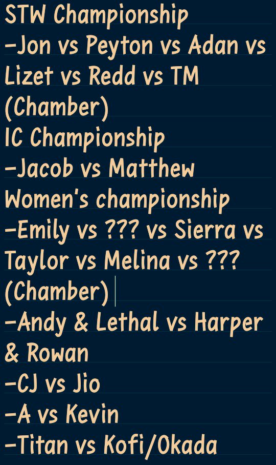 OfficialSTW_Rp's tweet photo. The matches are stacked to a different height tonight for all of you STW fans Will your fav win ? #ROH #WWE # RAW https://t.co/cpLfz32xJp