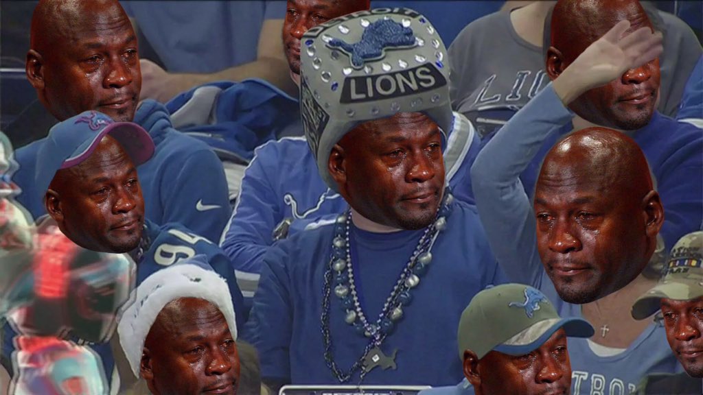 CryingJordan_'s tweet photo. Lions fans after hearing Calvin Johnson retired https://t.co/PN7iiHdgVd