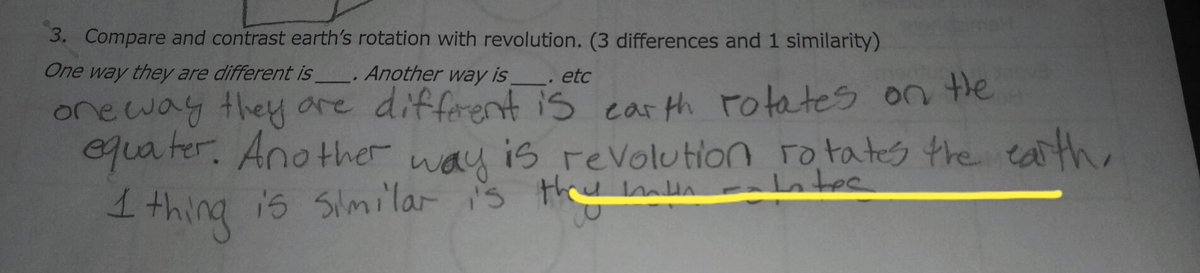 patriciaeff's tweet photo. What? #TeacherProblems #DidYouStudy #TrickQuestion #IKnowYouDidnt #EarthScience #HighSchool #FinalsWeek  #headdesk https://t.co/TIYcMesS4C
