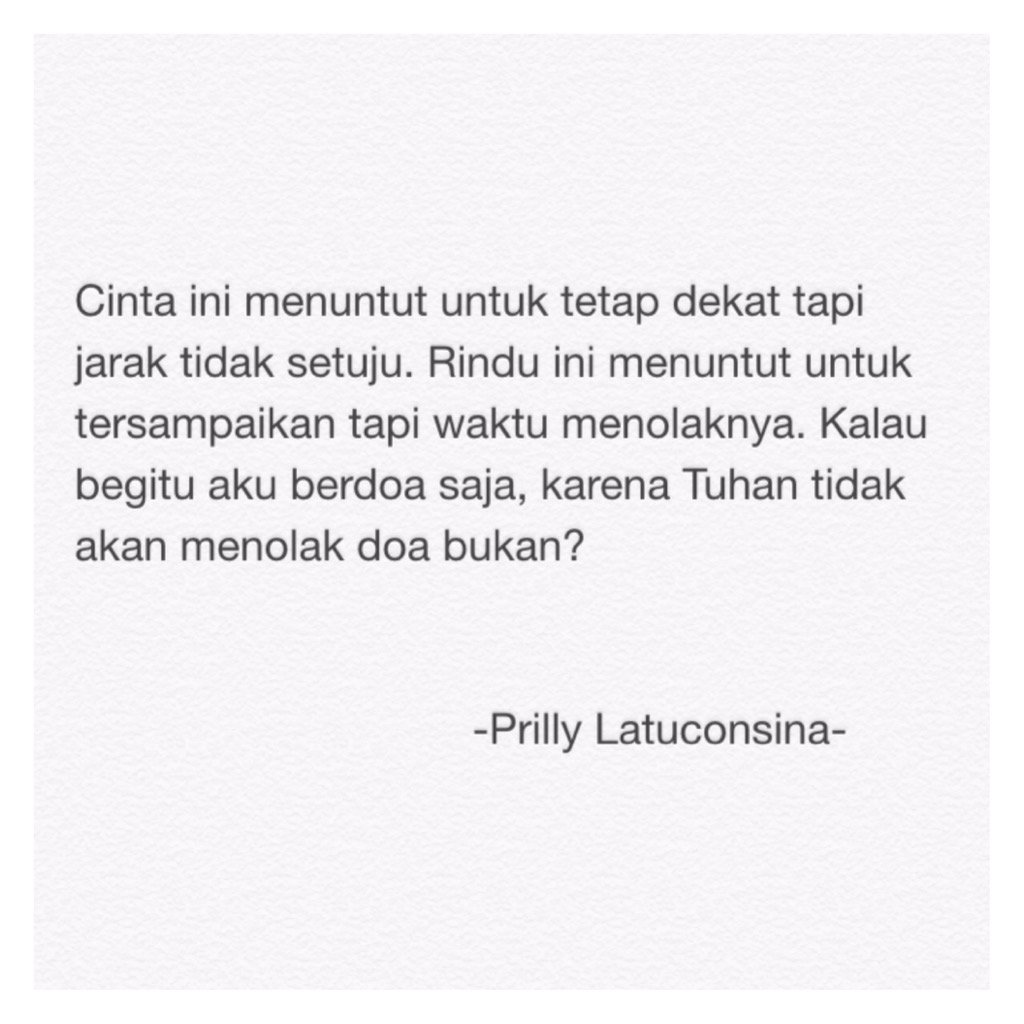 prillyyla's tweet photo. Rasa yang menuntut #katapagiprilly #hanyakata #tidaknyata https://t.co/u0jpIqX2ut
