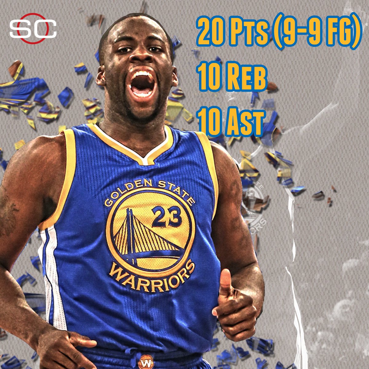 Draymond Green with his 9th triple-double this season, & only 3rd playe...