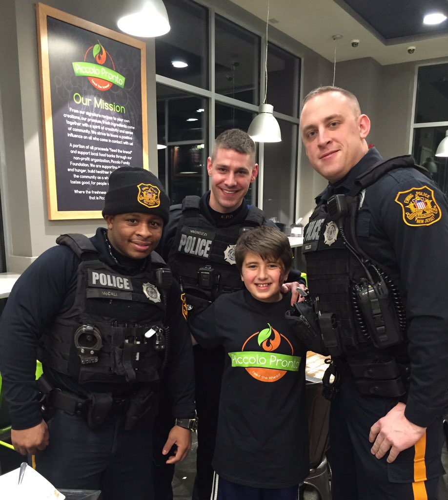 piccolopronto's tweet photo. Ewing Police ROCK!! We are honored when they stop by for dinner!! #piccolopronto @Ewing_Police https://t.co/tp3skBSzio