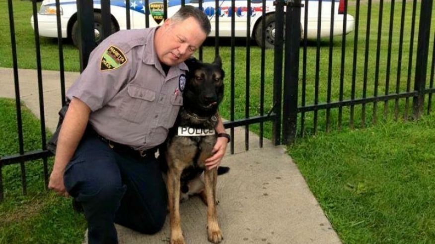 FoxNews's tweet photo. Retiring officer forced to raise funds to buy his K-9 partner at auction  https://t.co/jDMFkN1ZWO https://t.co/EQh8031QcJ
