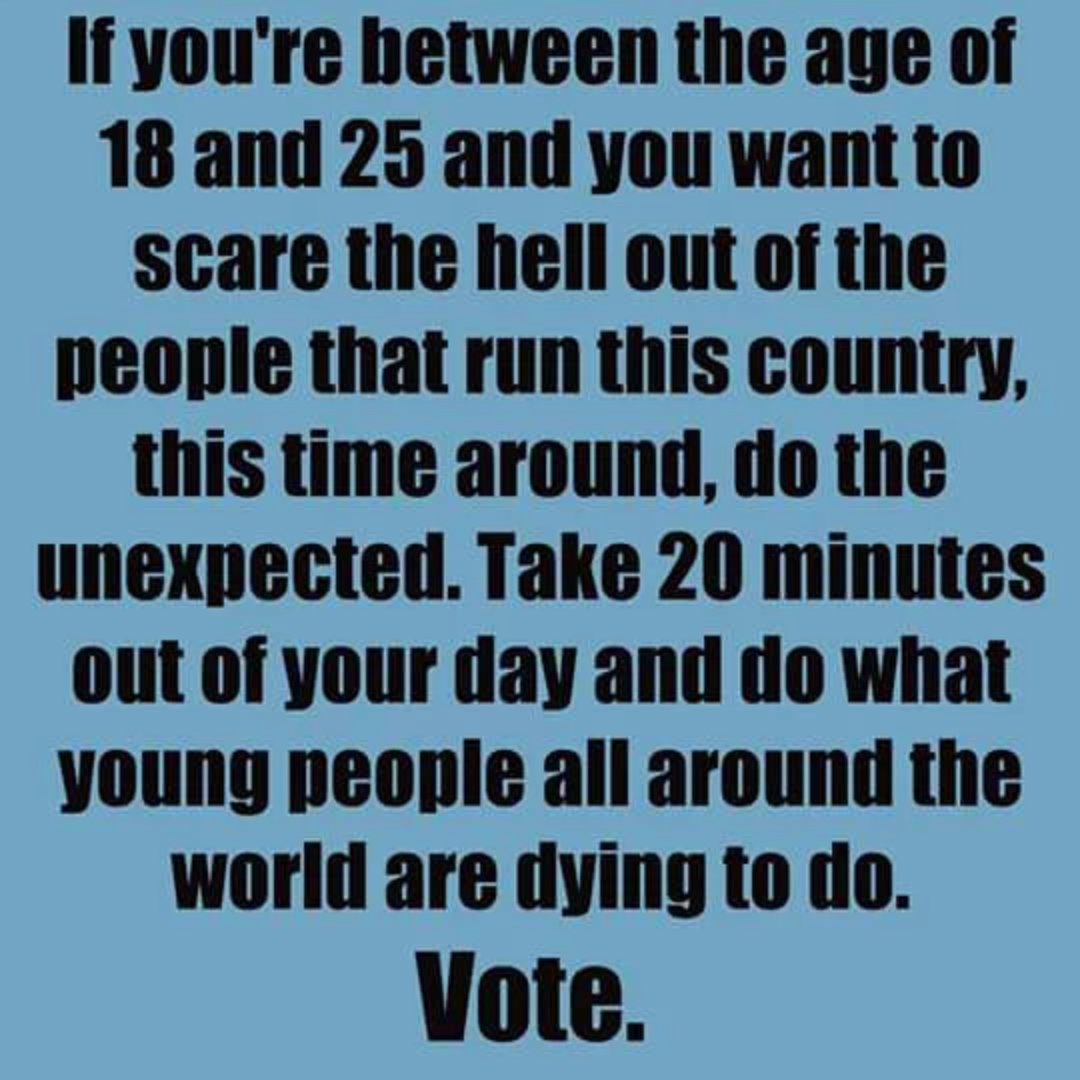 gutsnglitterx's tweet photo. Anyone that tells you your vote doesn't matter is afraid it will! #IowaCaucus #VoteInPrimary #RockTheVote https://t.co/fcHkw0bYmG