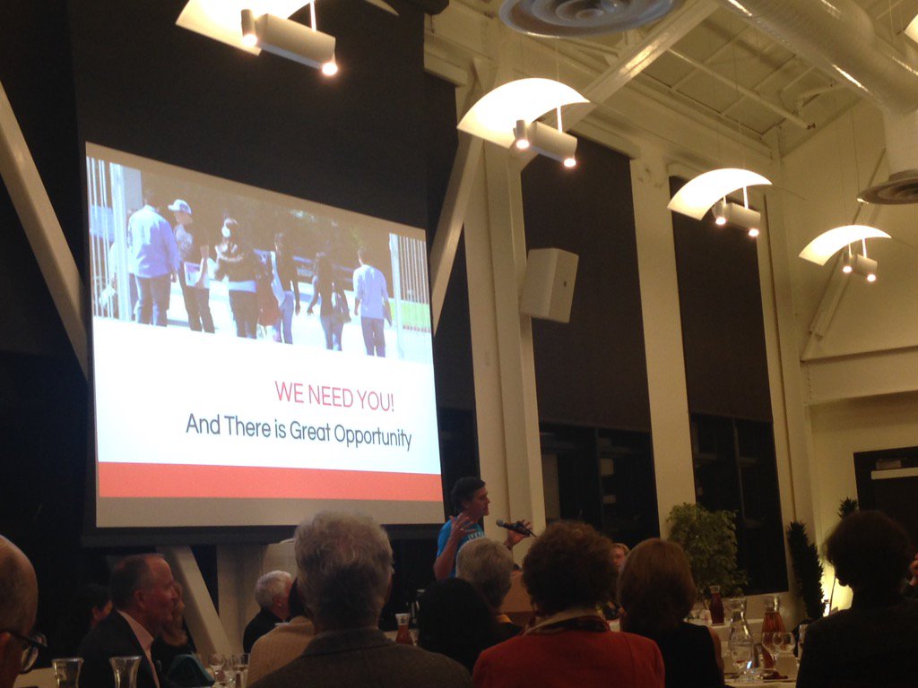 SantaCruzEDO's tweet photo. The bottom line at the #hackucsc awards dinner is that we want our talent to #ChooseSantaCruz! https://t.co/FhWZvRXd9c