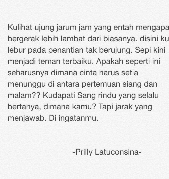 prillyyla's tweet photo. Nih! Tadi ada yg request buat kata tentang LDR. Udah aku buat barusan. Semoga mewakili #katapagiprilly https://t.co/BeXXKH6QIn