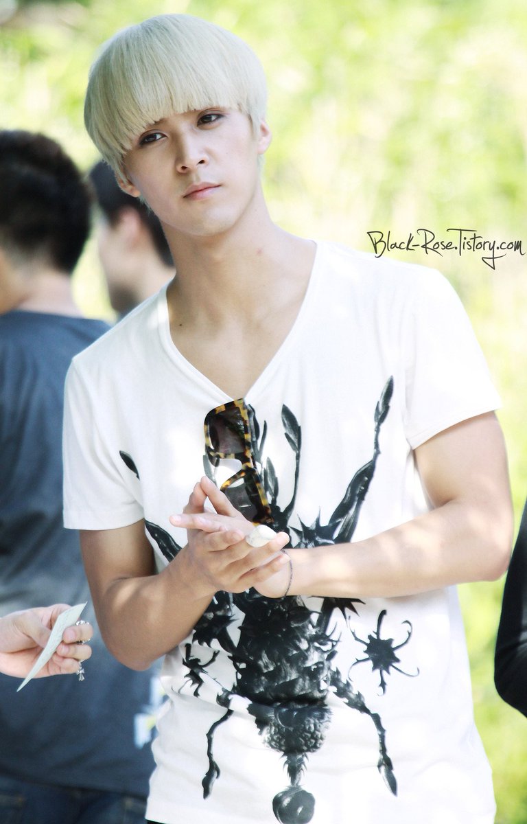 On Twitter The Evolution Of Son Dongwoon S Blonde Hair Https