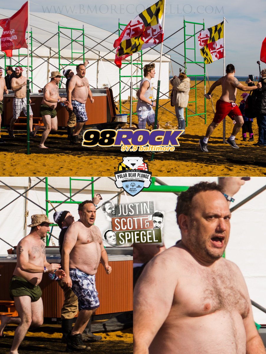 @JoshSpiegel looking real #excited for his #icydip. @JSS98Rock @98Rock #PlungeMD #PolarBearPlunge