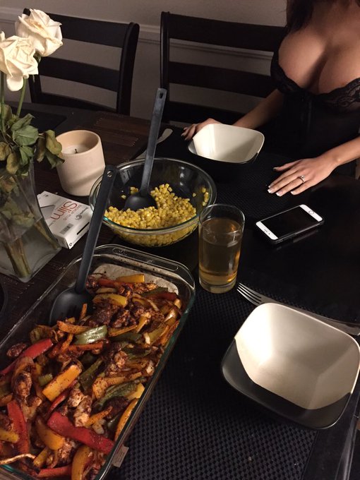 I killed it with my dinner. He ❤️s this meal🍴💍👰 https://t.co/q1HqP6IX8q