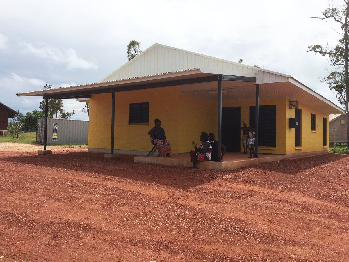 abcdarwin's tweet photo. The first 4 of 80 replacement houses have been built on Galiwinku, 1 year after #CycloneLam https://t.co/0FlDbNulyw https://t.co/KczTEz6nL4