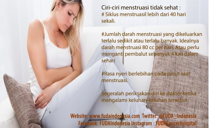 FUDA_Indonesia's tweet photo. Segera periksa ke dokter jika mengalami ini setiap kali menstruasi #FUDATips https://t.co/pzimLfwEKV