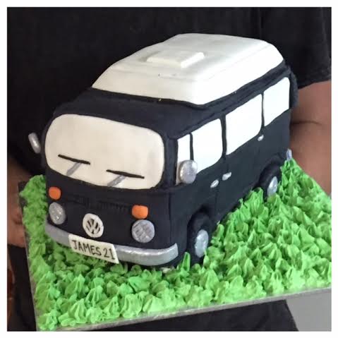 Anyone for a kombi cake?We love making car cakes especially vw's!! #kombicake #volkswagen #vwbuscake #cakesmelbourne