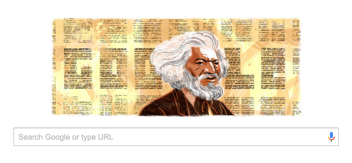 Love the #GoogleDoodle of #FrederickDouglas for #BlackHistoryMonth. "If there is no struggle, there is no progress."