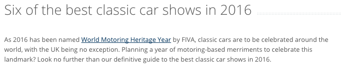 KWECars's tweet image. Here are six of the best #classiccar shows not to miss in 2016 kwecars.com/six-of-the-bes… #classicmotoring #events