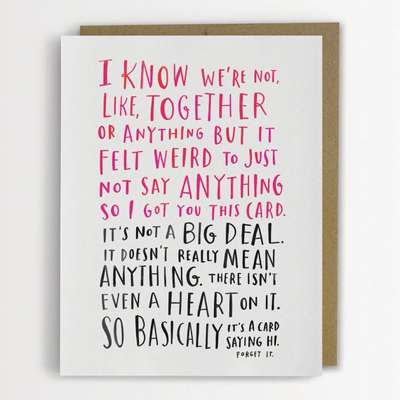 Matchify's tweet photo. Weird dating card to send when you don't know her enough to say hello.
#datingapp #dating 
(Emily) #TrickyFirstDate https://t.co/EIkWVlJ8pM