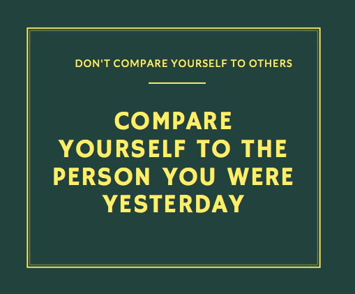 Comparison is good. When it's to ourselves :) #quote #workout