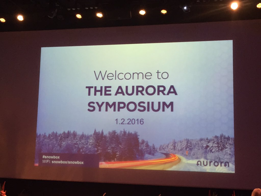 LisaGri's tweet image. Welcome to the #AuroraSymposium at Olos. An amazing day ahead, with excellent speakers lineup. #TietoXHub #snowbox