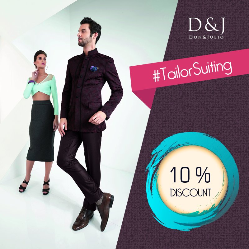 Elegance is not being noticed,its about being remembered.10% Off* Code available on website.donandjulio.com