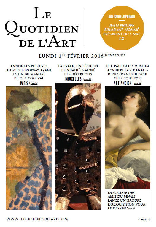 LaforeAlexandre's tweet photo. En une du #QDA de ce lundi : donations au @MuseeOrsay, succès de la #BRAFA2016 et acquisition au @thegetty 👍 https://t.co/2sbekI5o7r