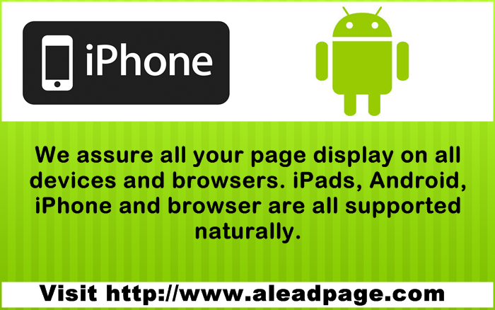 ALeadPage's tweet photo. We assure all your page display on all devices and browsers. #iPads, #Android , #iPhone https://t.co/XxQ2aHiiiS https://t.co/ZNdCJePqPf