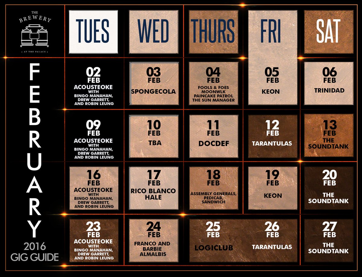 thebreweryph's tweet photo. Don't forget to mark your calendars as we've got a lot of good music to share with you this month. #LiveAtTheBrewery https://t.co/0wRG8cnS9F