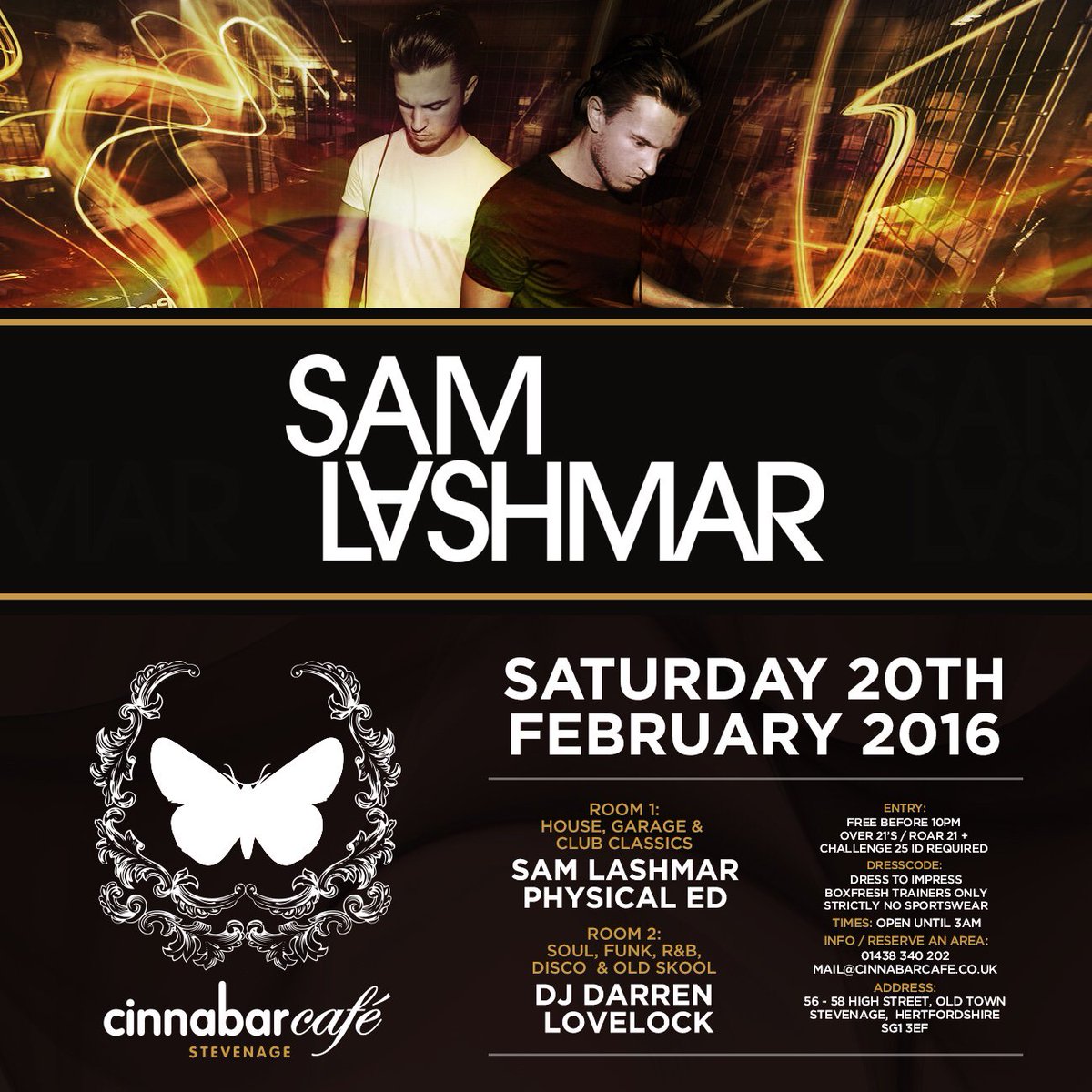 CinnabarOldStv's tweet photo. We look forward to being joined by DJ @Sam_Lashmar on Saturday 20th February #ADateForTheDiary 📝 https://t.co/CeSqDntqM0