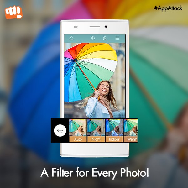Micromax__India's tweet image. Enhance your smartphone shots with over 200 filters from the Camera360 app on Google Playstore! #AppAttack