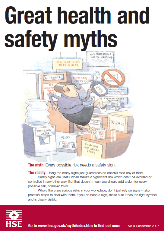 Myth buster Monday! What's the craziest Health&amp;Safety myth that you've heard? Here's this weeks bust! Thanks <a href="/H_S_E/">Health and Safety Executive</a>
