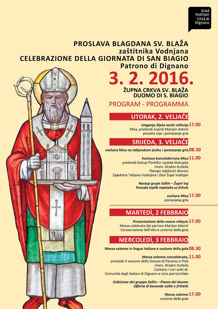 03/02/2016 - The Feast of Saint Blaise, patron of Vodnjan-Dignano