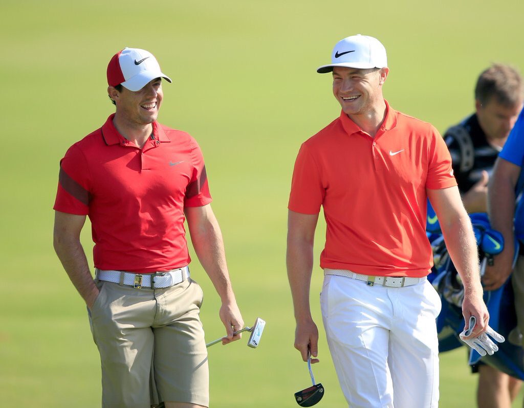 Great to play 18 this morning with my mate @olifisher1. Birdied the last to beat me 1up, dinner's on me! <a href="/OmegaDDC/">Dubai Desert Classic</a>